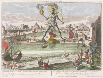 Il Colosso di Rodi, seconda meraviglia del mondo da Georg Balthasar Probst